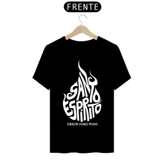 Camiseta masculina básica - Santo Espírito - arte branca