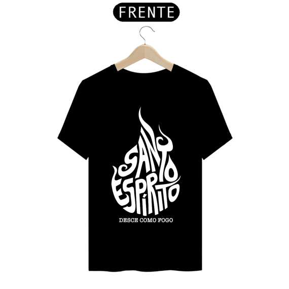 Camiseta masculina básica - Santo Espírito - arte branca