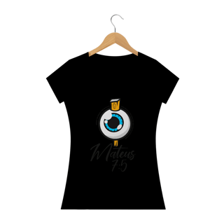 Nome do produto Camiseta feminina básica - Mateus 7:5