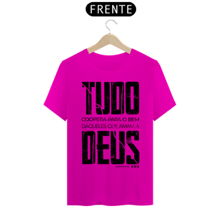 Nome do produto Camiseta masculina básica - Tudo coopera para o bem - arte preta