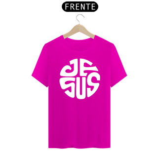 Nome do produto Camiseta masculina básica - Jesus - arte branca