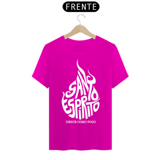 Nome do produto Camiseta masculina básica - Santo Espírito - arte branca