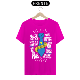 Nome do produto Camiseta masculina básica - dia dos pais - feliz dia dos pais - arte letras brancas