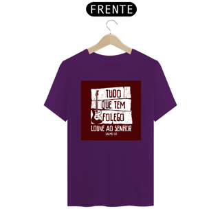 Nome do produto Camiseta masculina básica - Tudo que te folego - arte vermelha