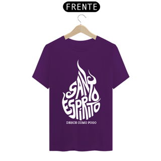 Nome do produto Camiseta masculina básica - Santo Espírito - arte branca