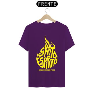 Nome do produto Camiseta masculina básica - Santo Espírito - arte amarela
