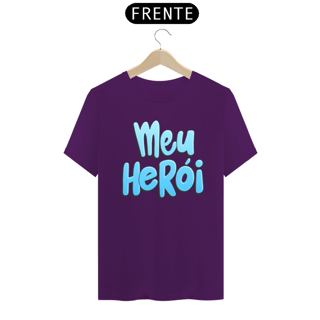 Nome do produto Camiseta masculina básica - dia dos pais - meu herói - arte azul