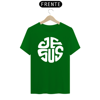Nome do produto Camiseta masculina básica - Jesus - arte branca