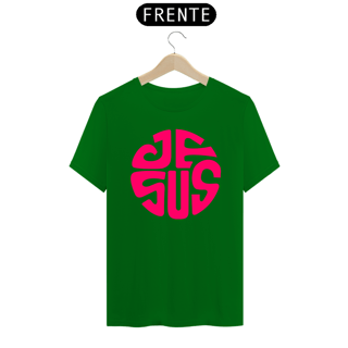 Nome do produto Camiseta masculina básica - Jesus - arte vemelha