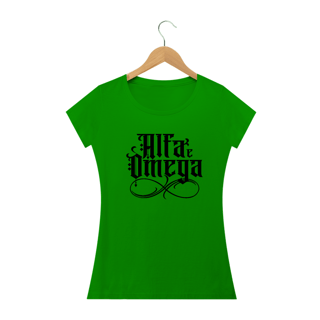Nome do produto Camiseta feminina básica - Alfa e omega