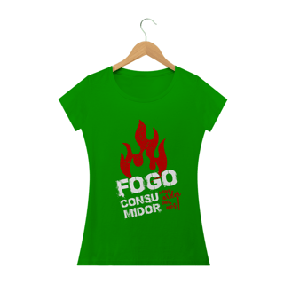 Nome do produto Camiseta feminina básica - Fogo consumidor 
