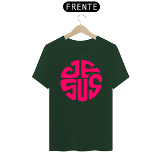 Nome do produto Camiseta masculina básica - Jesus - arte vemelha