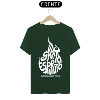 Nome do produto Camiseta masculina básica - Santo Espírito - arte branca