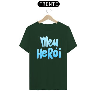 Nome do produto Camiseta masculina básica - dia dos pais - meu herói - arte azul