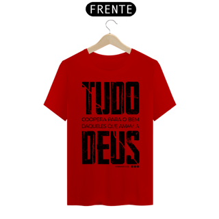 Nome do produto Camiseta masculina básica - Tudo coopera para o bem - arte preta