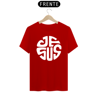 Nome do produto Camiseta masculina básica - Jesus - arte branca