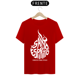 Nome do produto Camiseta masculina básica - Santo Espírito - arte branca