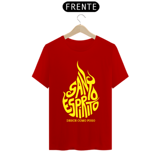 Nome do produto Camiseta masculina básica - Santo Espírito - arte amarela