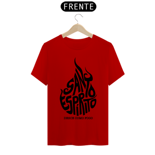 Nome do produto Camiseta masculina básica - Santo Espírito - arte preta