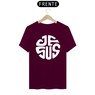 Nome do produto Camiseta masculina básica - Jesus - arte branca