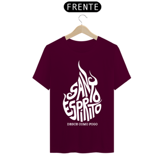 Nome do produto Camiseta masculina básica - Santo Espírito - arte branca
