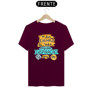Nome do produto Camiseta masculina básica - dia dos pais - meu exemplo - arte amarela e azul