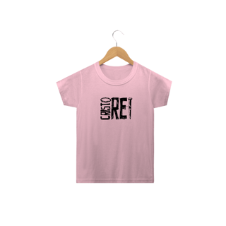 Nome do produto Camiseta infantil básica - Cristo Rei - arte preta