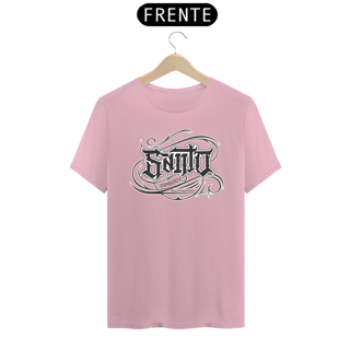 Nome do produto Camiseta masculina básica - Santo - arte preta