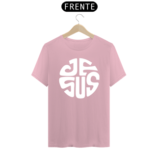 Nome do produto Camiseta masculina básica - Jesus - arte branca
