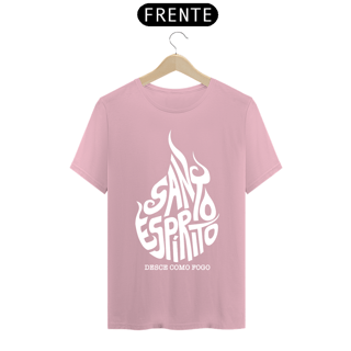 Nome do produto Camiseta masculina básica - Santo Espírito - arte branca