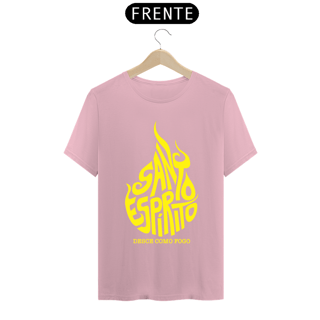 Nome do produto Camiseta masculina básica - Santo Espírito - arte amarela