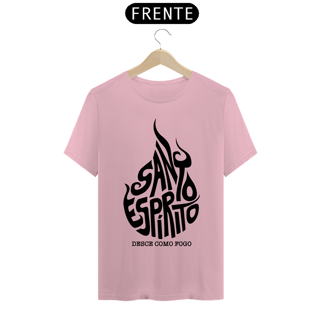 Nome do produto Camiseta masculina básica - Santo Espírito - arte preta