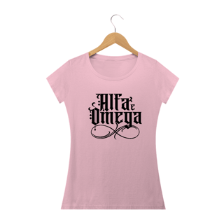 Nome do produto Camiseta feminina básica - Alfa e omega