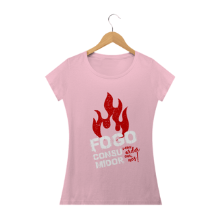 Nome do produto Camiseta feminina básica - Fogo consumidor 