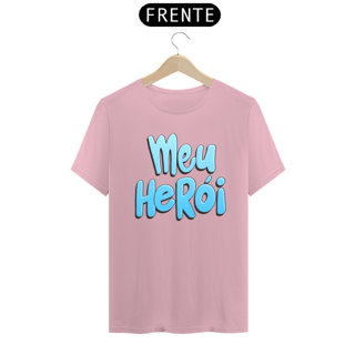 Nome do produto Camiseta masculina básica - dia dos pais - meu herói - arte azul