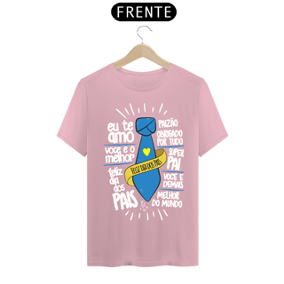 Nome do produto Camiseta masculina básica - dia dos pais - feliz dia dos pais - arte letras brancas