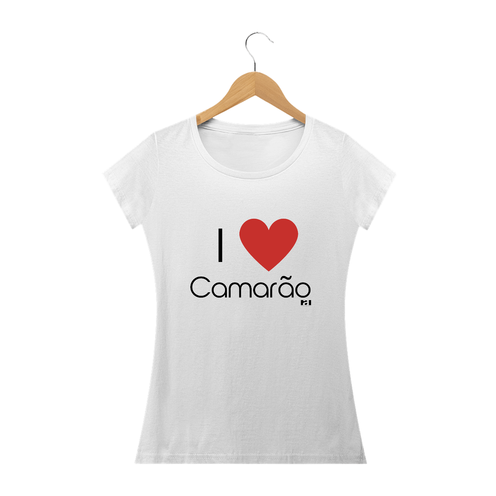 I love Camarão - Feminino Texto Preto