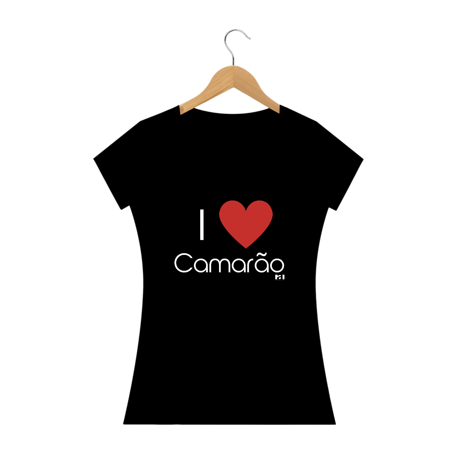 I love Camarão - Feminino Texto Branco