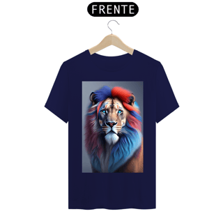 Nome do produto Leão azul com cabelo ruivo , estilo realista