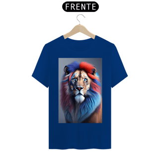 Nome do produto Leão azul com cabelo ruivo , estilo realista