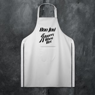 BON JOVI SLIPPERY WHEN WET AVENTAL