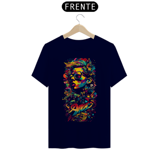 Nome do produto Camiseta Grafite - preta e azul