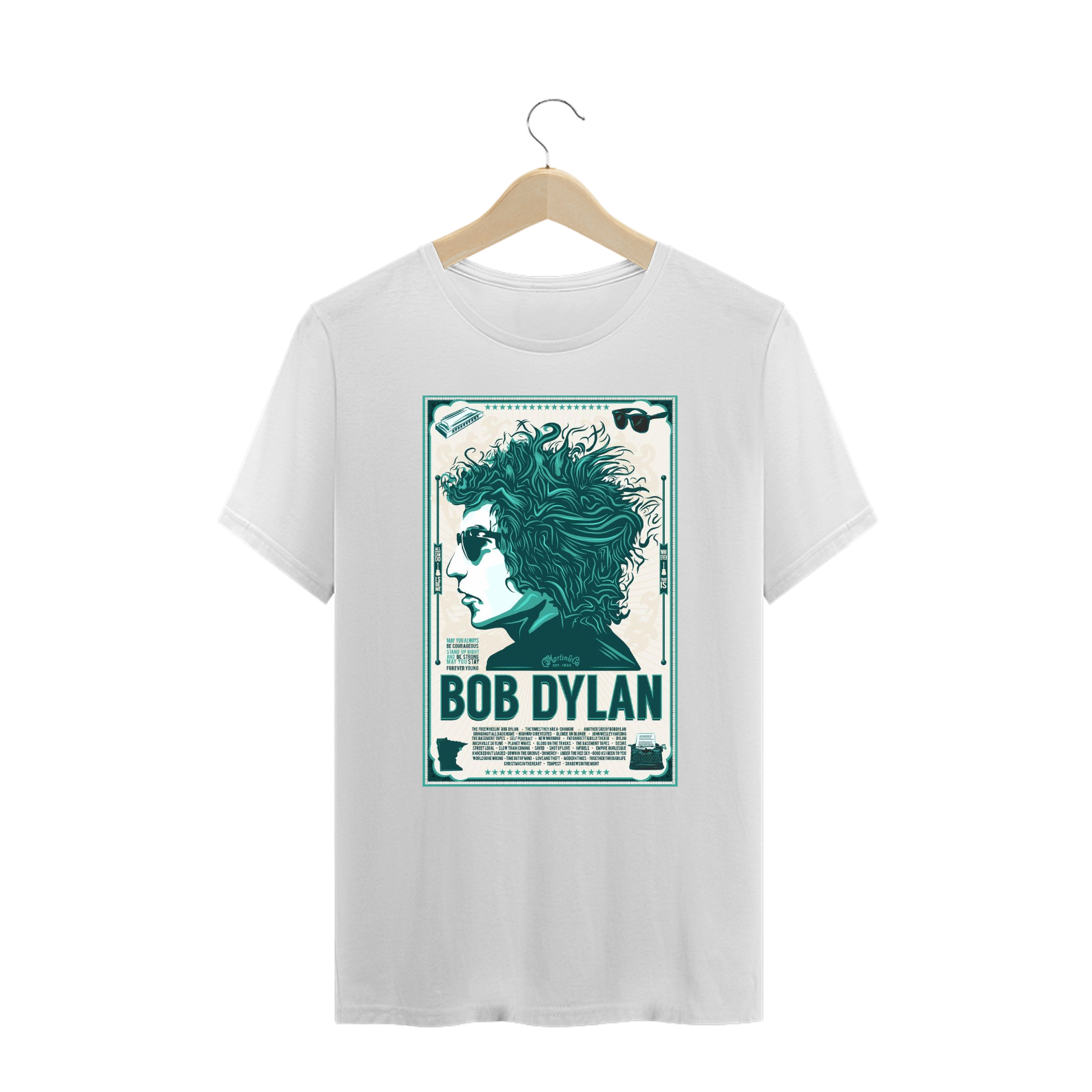 Camiseta Plus Size Bob Dylan