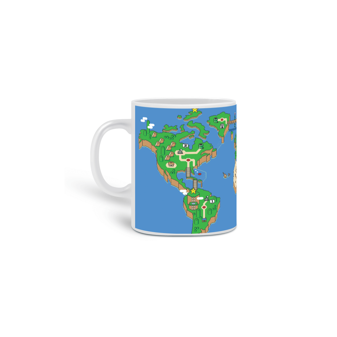 Caneca Mario Mapa Mundi