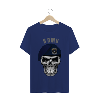 Nome do produto Camiseta Caveira ROMU Escrita