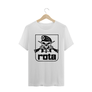 Nome do produto Camiseta Caveira ROTA - Branco e Cinza
