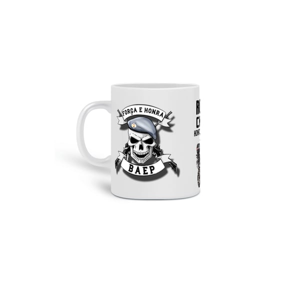 Caneca 3 Estampas (BAEP, ROCAM e ROTA) 