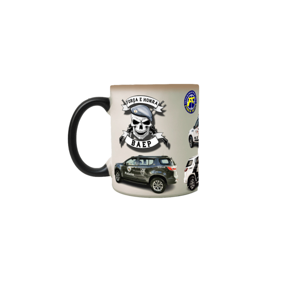 Caneca Mágica ROTA/BAEP/FORÇA TÁTICA - 3 Estampas 
