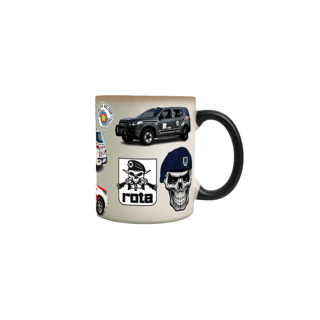 Nome do produto Caneca Mágica ROTA/BAEP/FORÇA TÁTICA - 3 Estampas 