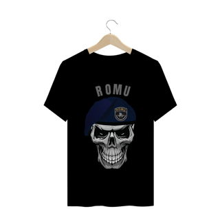 Camiseta Caveira ROMU Escrita